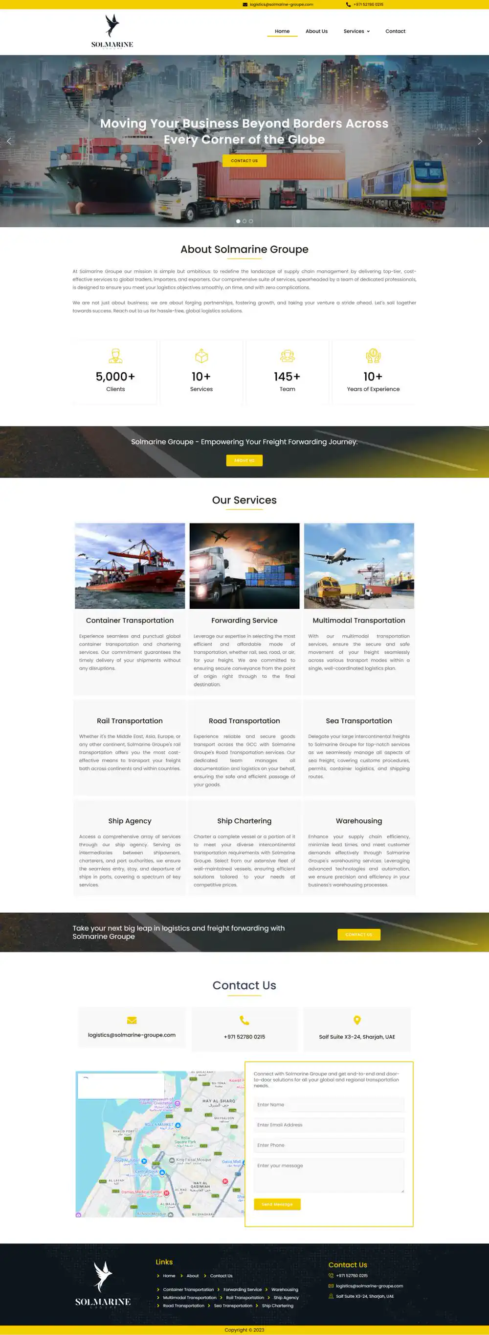 Solmarine Groupe website showcase