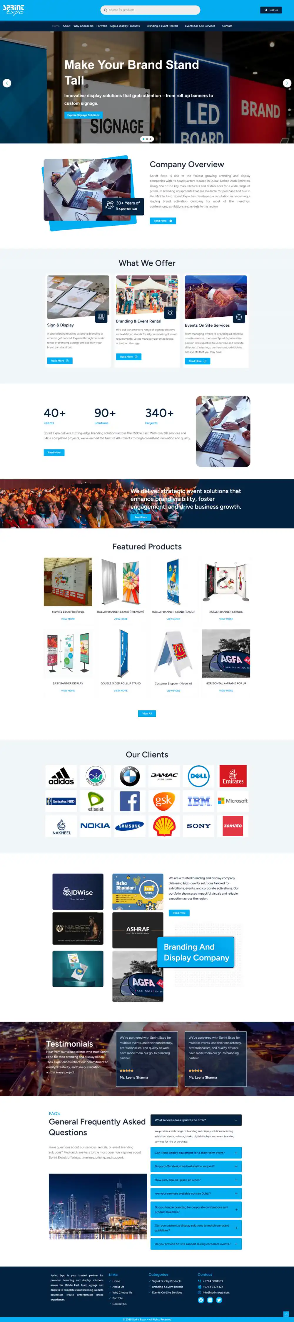 Sprint Expo website showcase